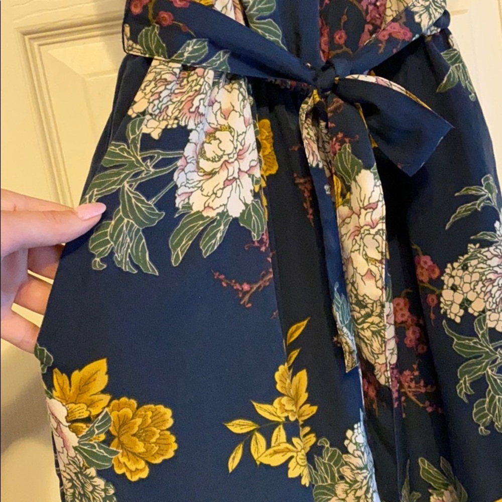 Satin Navy Romper - Picture 4 of 4